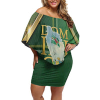 Dominica Independence Day Off Shoulder Short Dress 47 Years Of Freedom - Wonder Print Shop