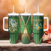Dominica Independence Day Tumbler With Handle 47 Years Of Freedom - Wonder Print Shop