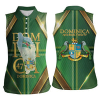 Dominica Independence Day Women Sleeveless Polo Shirt 47 Years Of Freedom - Wonder Print Shop