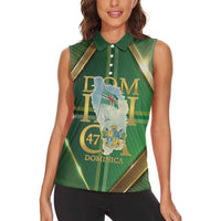 Dominica Independence Day Women Sleeveless Polo Shirt 47 Years Of Freedom - Wonder Print Shop
