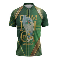 Dominica Independence Day Zipper Polo Shirt 47 Years Of Freedom - Wonder Print Shop