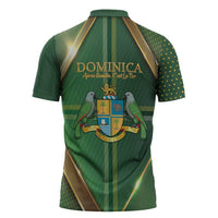 Dominica Independence Day Zipper Polo Shirt 47 Years Of Freedom - Wonder Print Shop