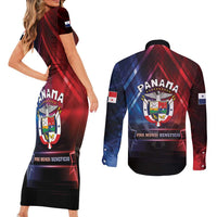 Panama Independence Day Couples Matching Short Sleeve Bodycon Dress and Long Sleeve Button Shirt Special Style - Wonder Print Shop