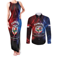 Panama Independence Day Couples Matching Tank Maxi Dress and Long Sleeve Button Shirt Special Style - Wonder Print Shop