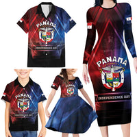 Panama Independence Day Family Matching Long Sleeve Bodycon Dress and Hawaiian Shirt Special Style - Wonder Print Shop