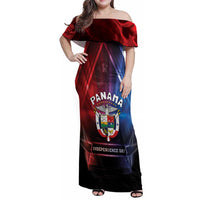 Panama Independence Day Family Matching Off Shoulder Maxi Dress and Hawaiian Shirt Special Style - Wonder Print Shop