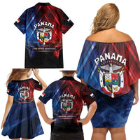 Panama Independence Day Family Matching Off Shoulder Short Dress and Hawaiian Shirt Special Style - Wonder Print Shop