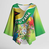 Guyana Republic Day Kimono Sleeve Blouse Happy Mashramani Flag Style