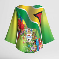 Guyana Republic Day Kimono Sleeve Blouse Happy Mashramani Flag Style