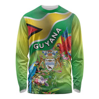 Guyana Republic Day Long Sleeve Shirt Happy Mashramani Flag Style