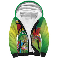 Guyana Republic Day Sherpa Hoodie Happy Mashramani Flag Style