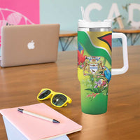 Guyana Republic Day Tumbler With Handle Happy Mashramani Flag Style