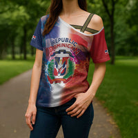 Dominican Republic Cross Shoulder Shirt Happy Independence Day