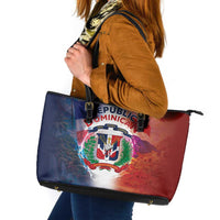 Dominican Republic Leather Tote Bag Happy Independence Day