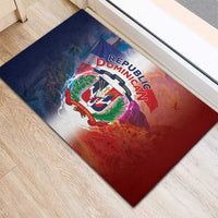 Dominican Republic Rubber Doormat Happy Independence Day