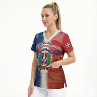 Dominican Republic Scrub Top Happy Independence Day