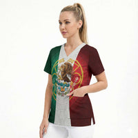Mexico Aztec Scrub Top Flag Style