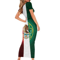 Mexico Aztec Short Sleeve Bodycon Dress Flag Style