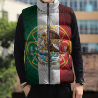Mexico Aztec Sleeveless Puffer Jacket Flag Style