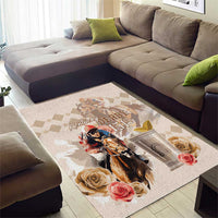 Kentucky 151st Anniversary Horse Racing Area Rug Mint Julep Beige Version LT05