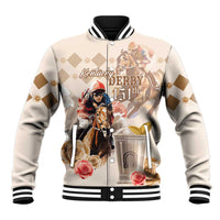 Personalized Kentucky 151st Anniversary Horse Racing Baseball Jacket Mint Julep Beige Version LT05
