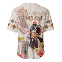 Personalized Kentucky 151st Anniversary Horse Racing Baseball Jersey Mint Julep Beige Version LT05