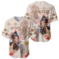 Personalized Kentucky 151st Anniversary Horse Racing Baseball Jersey Mint Julep Beige Version LT05