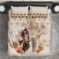 Kentucky 151st Anniversary Horse Racing Bedding Set Mint Julep Beige Version LT05