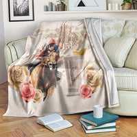 Kentucky 151st Anniversary Horse Racing Blanket Mint Julep Beige Version LT05