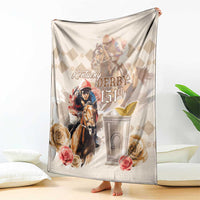 Kentucky 151st Anniversary Horse Racing Blanket Mint Julep Beige Version LT05