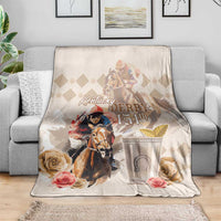 Kentucky 151st Anniversary Horse Racing Blanket Mint Julep Beige Version LT05