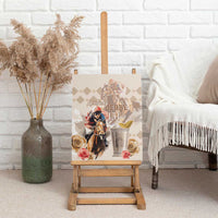 Kentucky 151st Anniversary Horse Racing Canvas Wall Art Mint Julep Beige Version LT05