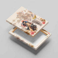 Kentucky 151st Anniversary Horse Racing Canvas Wall Art Mint Julep Beige Version LT05