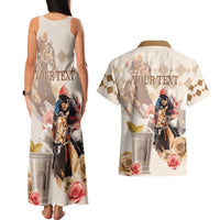 Personalized Kentucky 151st Anniversary Horse Racing Couples Matching Tank Maxi Dress and Hawaiian Shirt Mint Julep Beige Version LT05