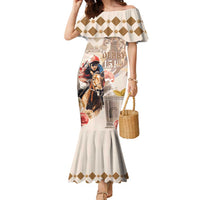Personalized Kentucky 151st Anniversary Horse Racing Family Matching Mermaid Dress and Hawaiian Shirt Mint Julep Beige Version LT05