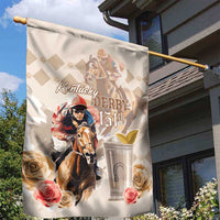 Kentucky 151st Anniversary Horse Racing Garden Flag Mint Julep Beige Version LT05