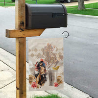 Kentucky 151st Anniversary Horse Racing Garden Flag Mint Julep Beige Version LT05