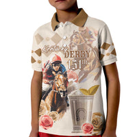 Personalized Kentucky 151st Anniversary Horse Racing Kid Polo Shirt Mint Julep Beige Version LT05