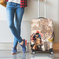 Kentucky 151st Anniversary Horse Racing Luggage Cover Mint Julep Beige Version LT05