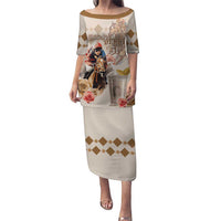 Personalized Kentucky 151st Anniversary Horse Racing Puletasi Mint Julep Beige Version LT05