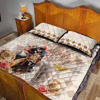 Kentucky 151st Anniversary Horse Racing Quilt Bed Set Mint Julep Beige Version LT05