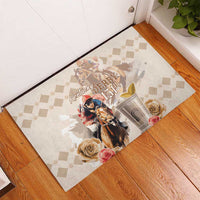 Kentucky 151st Anniversary Horse Racing Rubber Doormat Mint Julep Beige Version LT05
