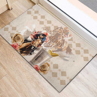 Kentucky 151st Anniversary Horse Racing Rubber Doormat Mint Julep Beige Version LT05