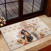 Kentucky 151st Anniversary Horse Racing Rubber Doormat Mint Julep Beige Version LT05