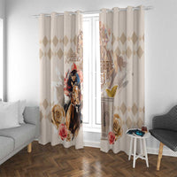 Kentucky 151st Anniversary Horse Racing Window Curtain Mint Julep Beige Version LT05