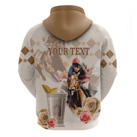 Personalized Kentucky 151st Anniversary Horse Racing Zip Hoodie Mint Julep Beige Version LT05