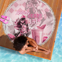 Kentucky Horse Racing Beach Blanket 151st Anniversary Mint Julep Pink Version LT05
