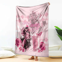 Kentucky Horse Racing Blanket 151st Anniversary Mint Julep Pink Version LT05