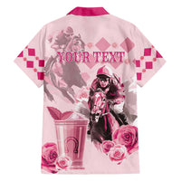 Personalized Kentucky Horse Racing Family Matching Long Sleeve Bodycon Dress and Hawaiian Shirt 151st Anniversary Mint Julep Pink Version LT05