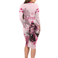 Personalized Kentucky Horse Racing Family Matching Long Sleeve Bodycon Dress and Hawaiian Shirt 151st Anniversary Mint Julep Pink Version LT05